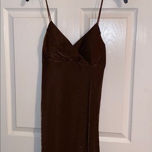 Evening dress (color:  brown/copper)
